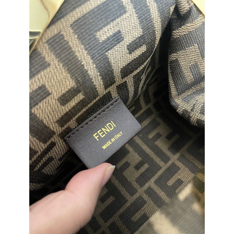 F**di first small light blue leather bag