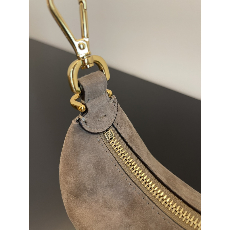 F**di graphy small suede bag brown