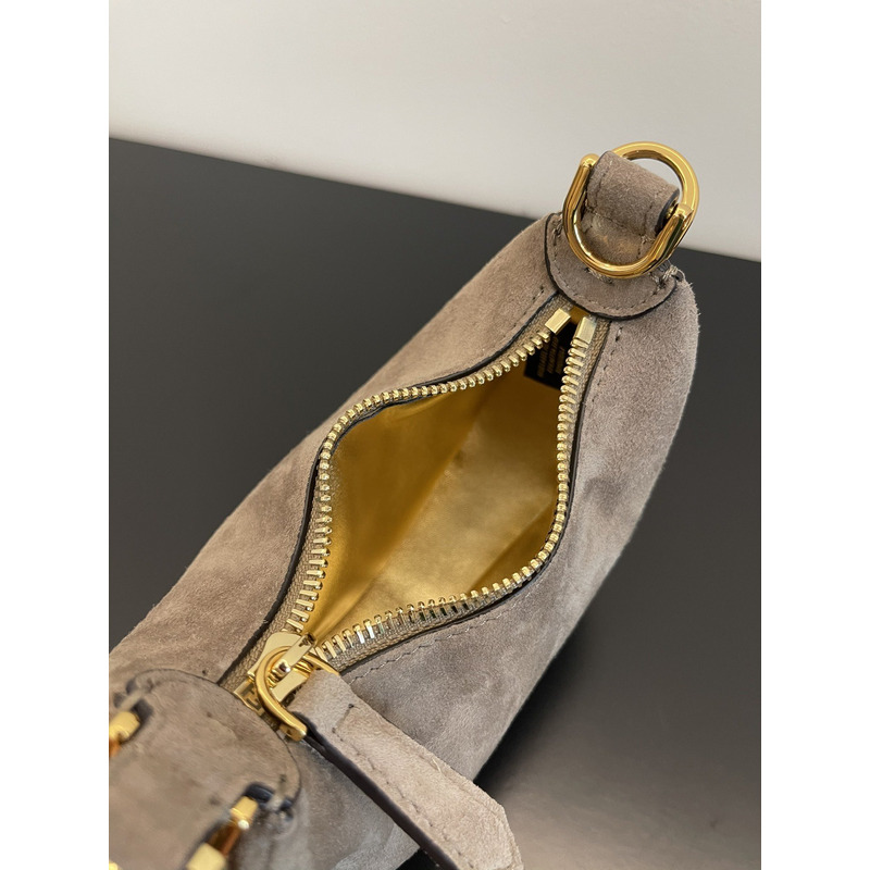 F**di graphy small suede bag brown