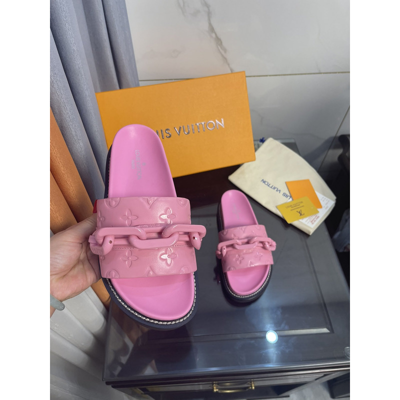LV Sunset Flat Comfort Mule Pink