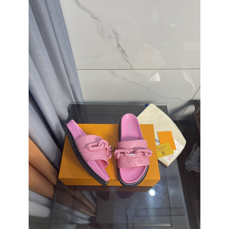 LV Sunset Flat Comfort Mule Pink
