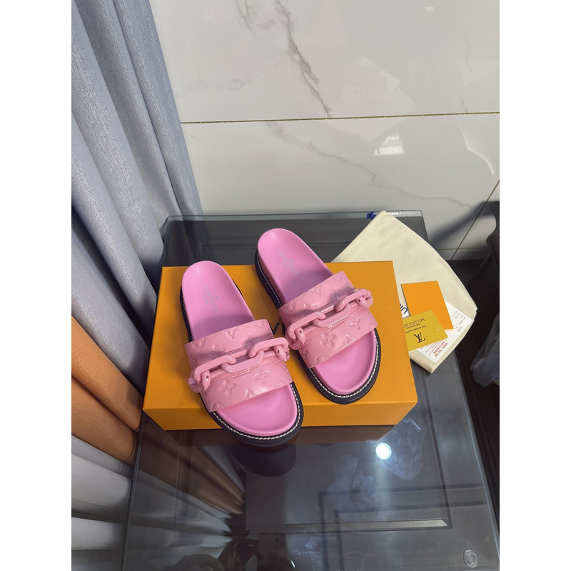 LV Sunset Flat Comfort Mule Pink