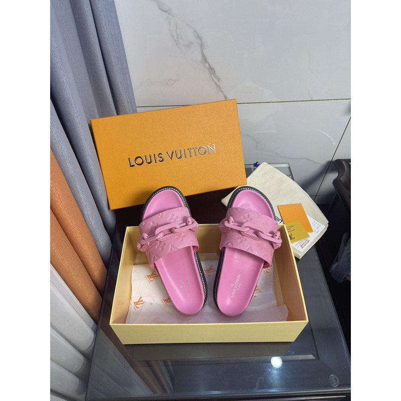 LV Sunset Flat Comfort Mule Pink