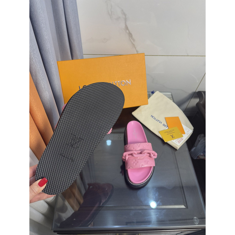 LV Sunset Flat Comfort Mule Pink