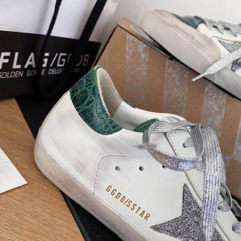 golden goose S*per-star sneakers with grey star