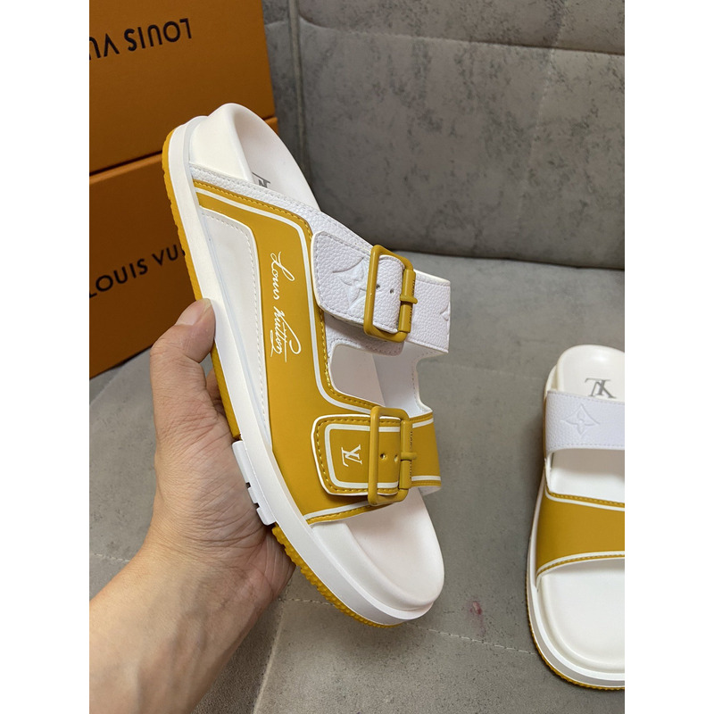 l**is V*t*n trainer mule white & orange