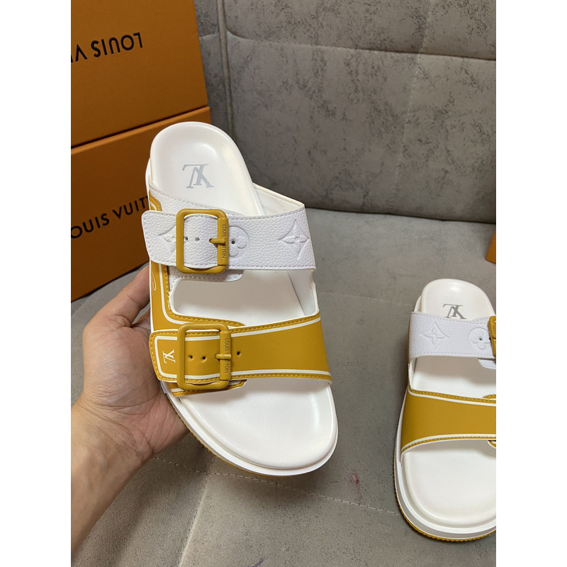 l**is V*t*n trainer mule white & orange
