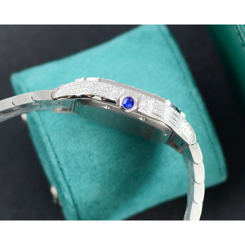 cartier santos de cartier large wssa0018 Di*m*nds stainless steel watch