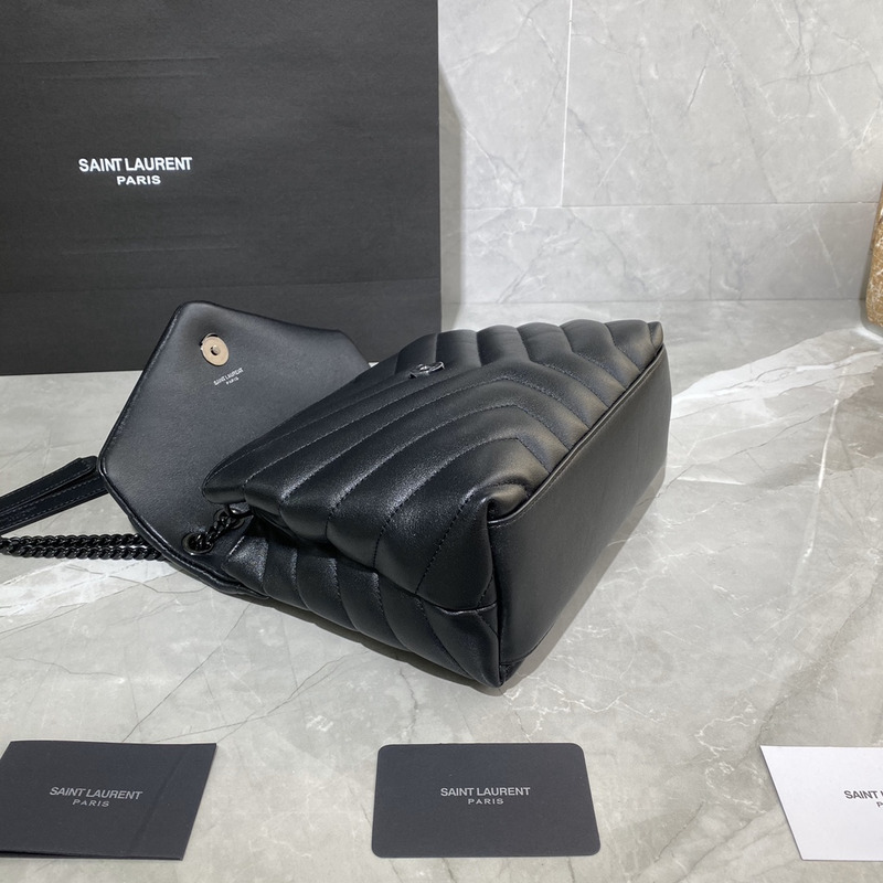 Saint Laurent Toy LouLou Shoulder Bag in Black