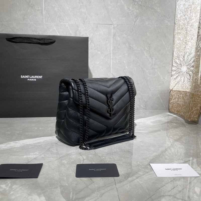 Saint Laurent Toy LouLou Shoulder Bag in Black