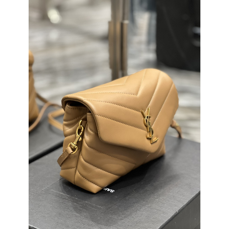 Saint Laurent Loulou Toy Leather Bag Light Tan