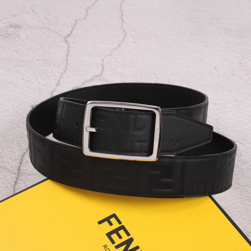 F**di silver logo belt
