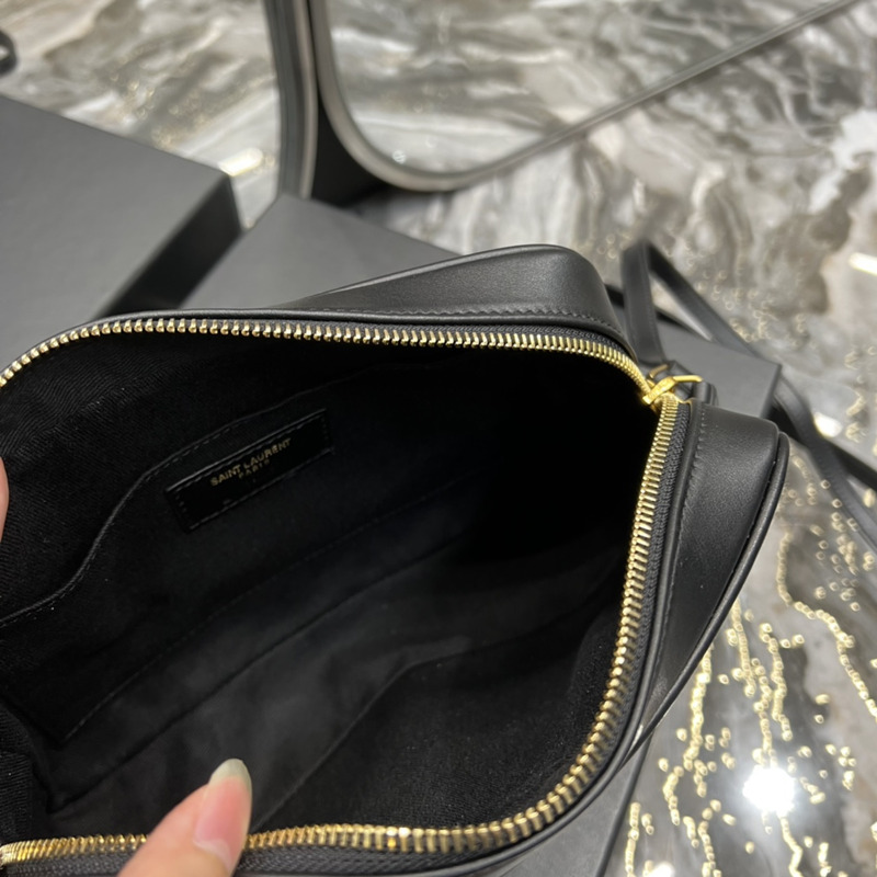Saint Laurent LOU Camera Bag In Canvas And Smooth Leather