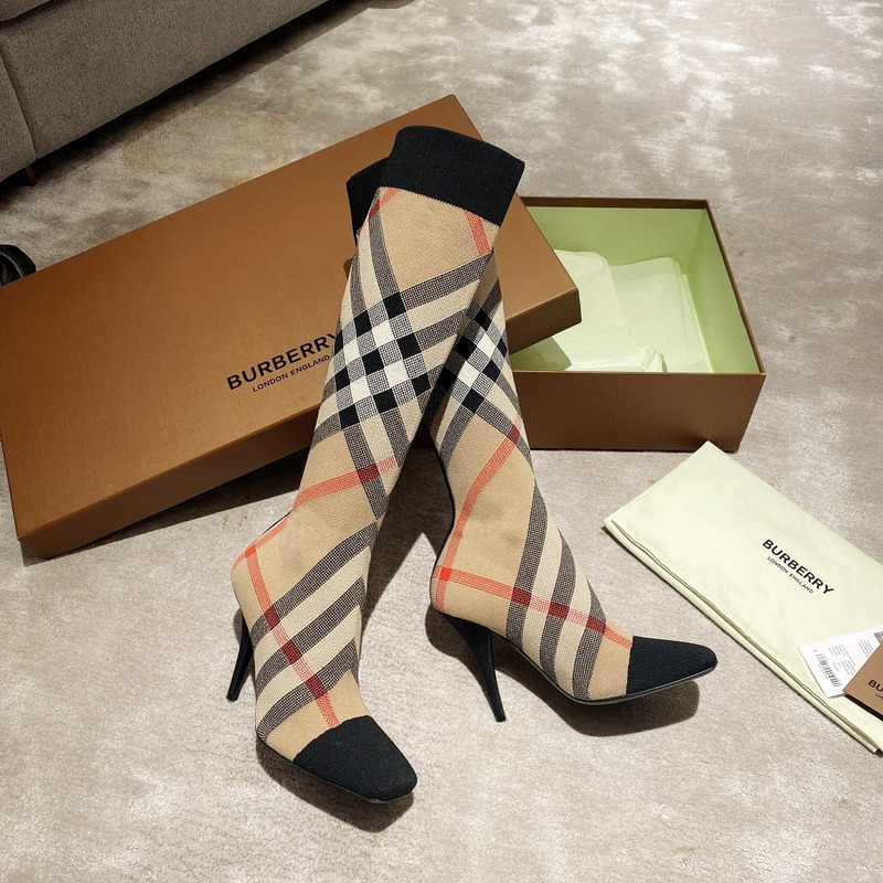 B**rry dolman checked stretch-cotton boots