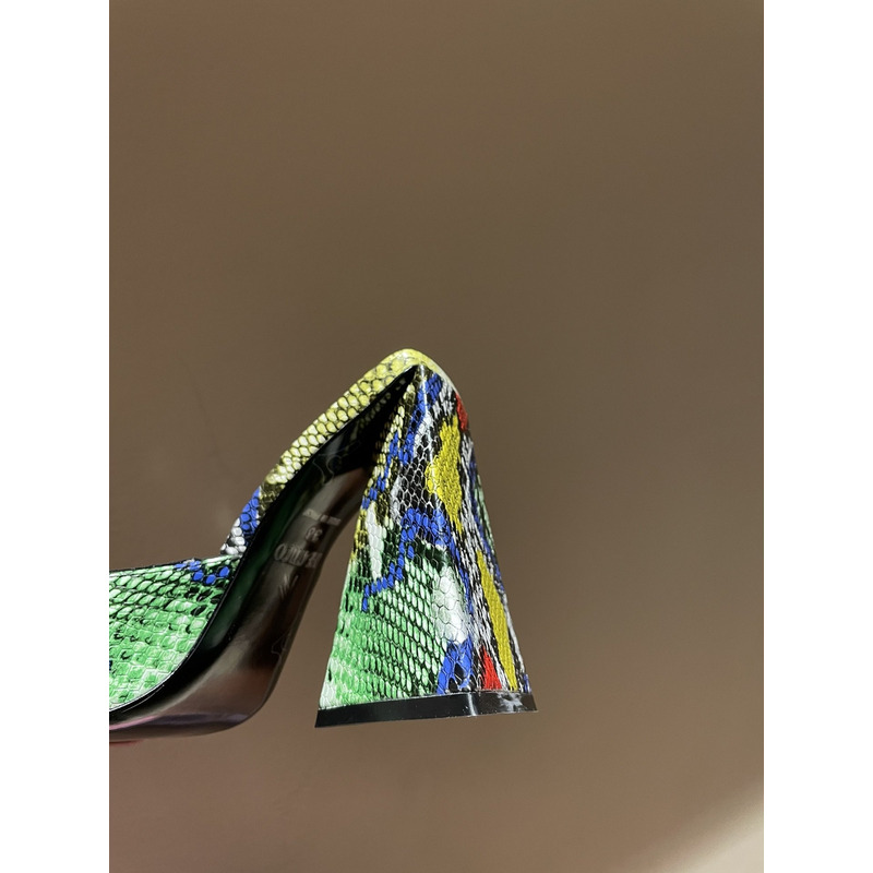 TheAttico Devon snake-print leather sandals