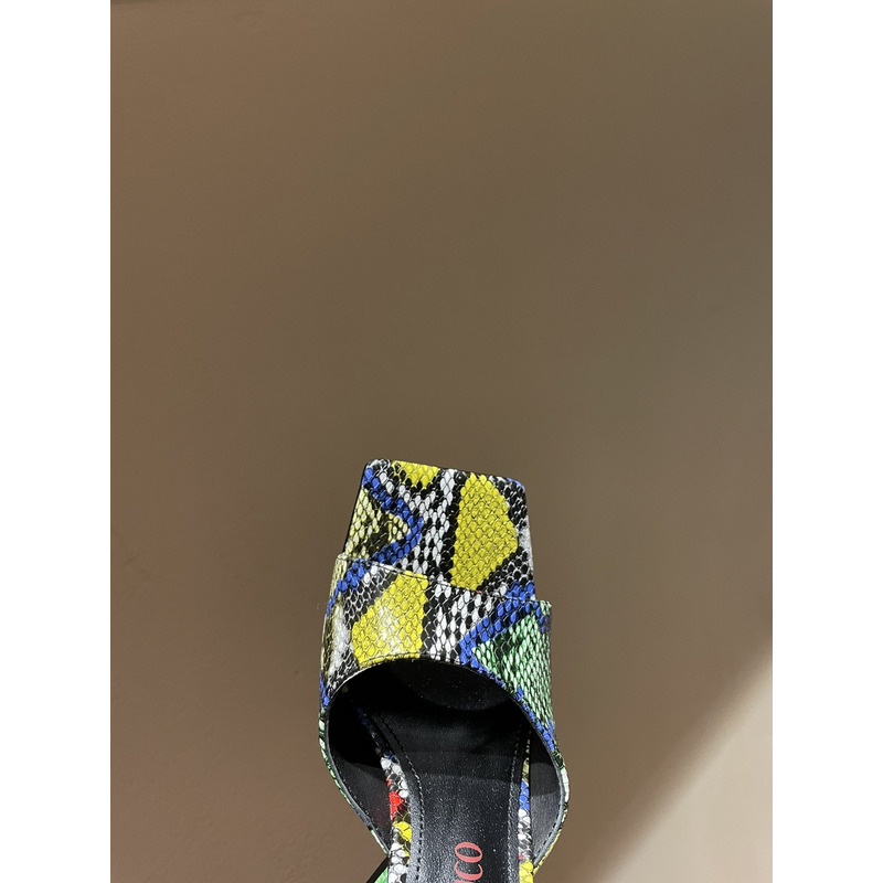 TheAttico Devon snake-print leather sandals