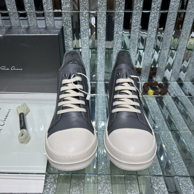 Rick Owens Classic Low Sneakers Grey-blue