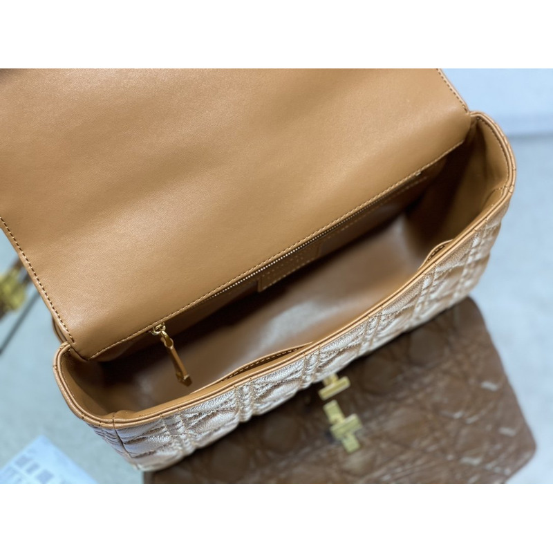D*or caro bag beige soft calfskin brown