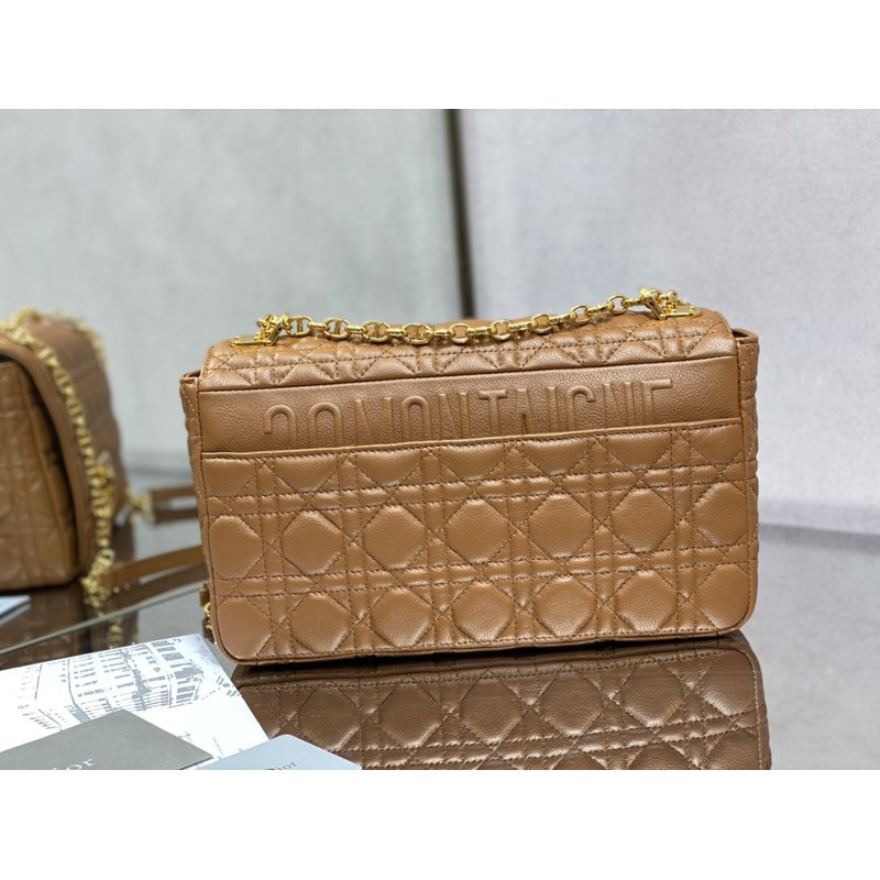 D*or caro bag beige soft calfskin brown