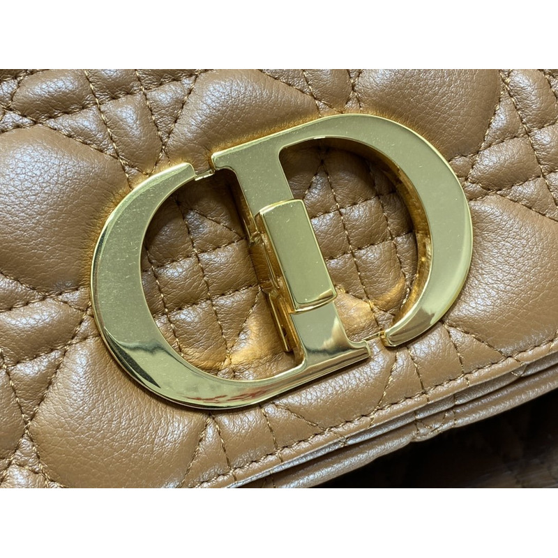 D*or caro bag beige soft calfskin brown