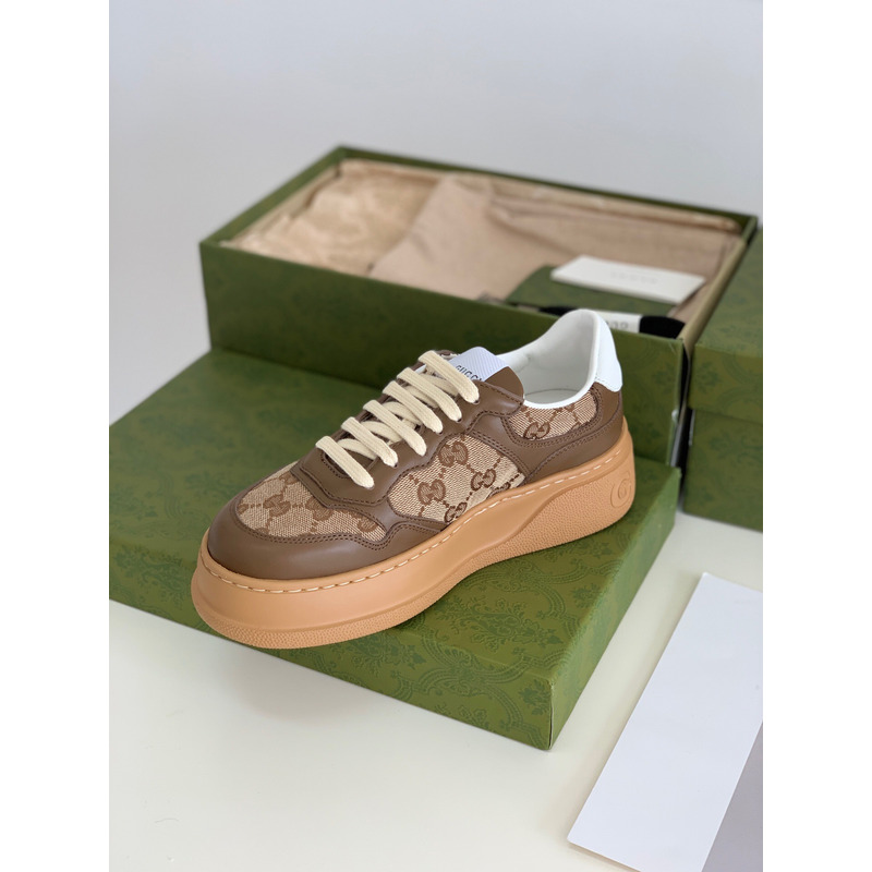 G*u*i leather-trimmed sneakers