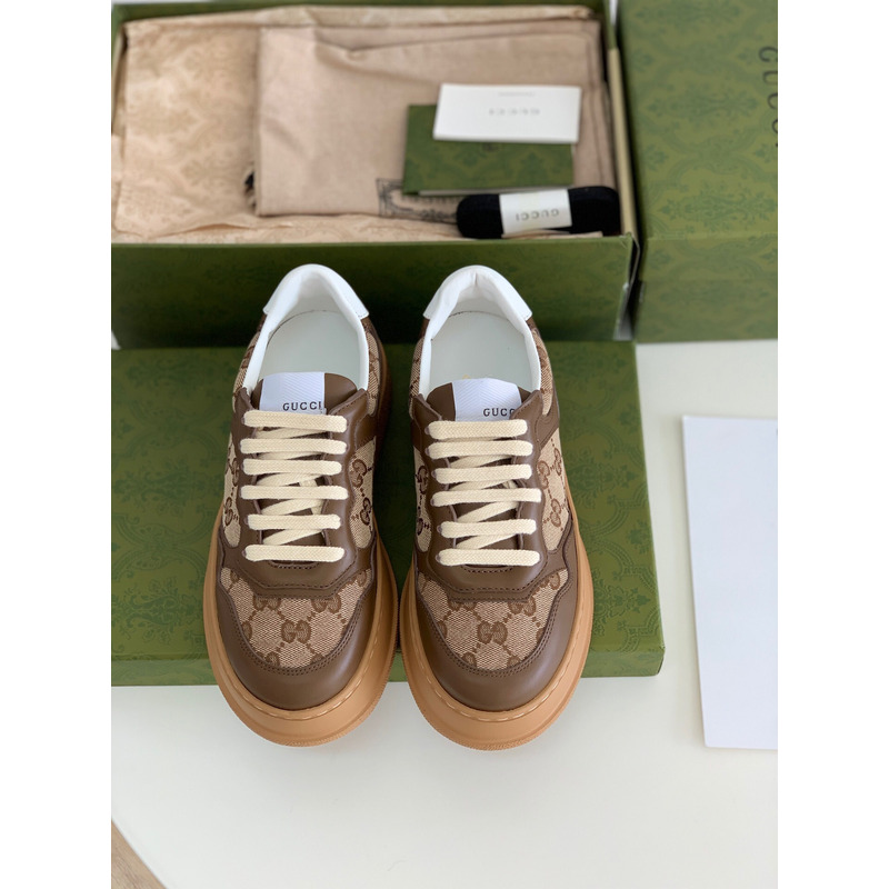 G*u*i leather-trimmed sneakers
