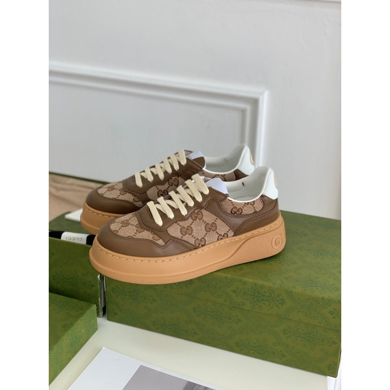 G*u*i leather-trimmed sneakers