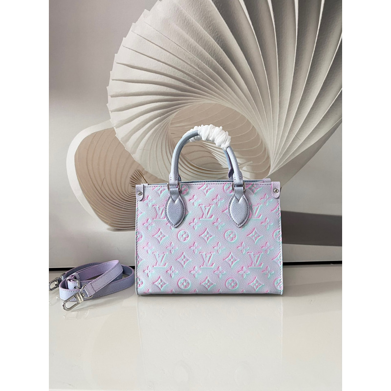 l**is V*t*n green, and blue summer stardust onthego pm silver hardware