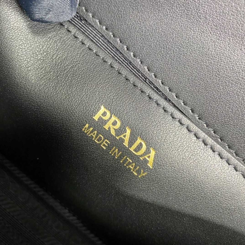 pra*a monoCh*0me saffiano leather bag black