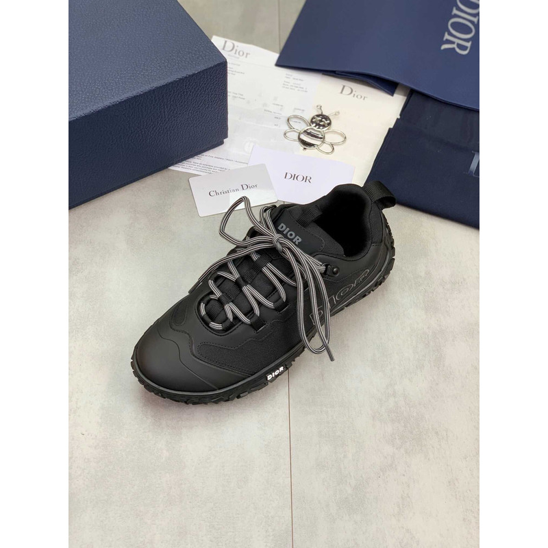D*or b28 low top sneakers beige and black oblique black rubber