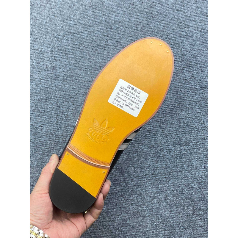 G*u*i horsebit leather loafers in black