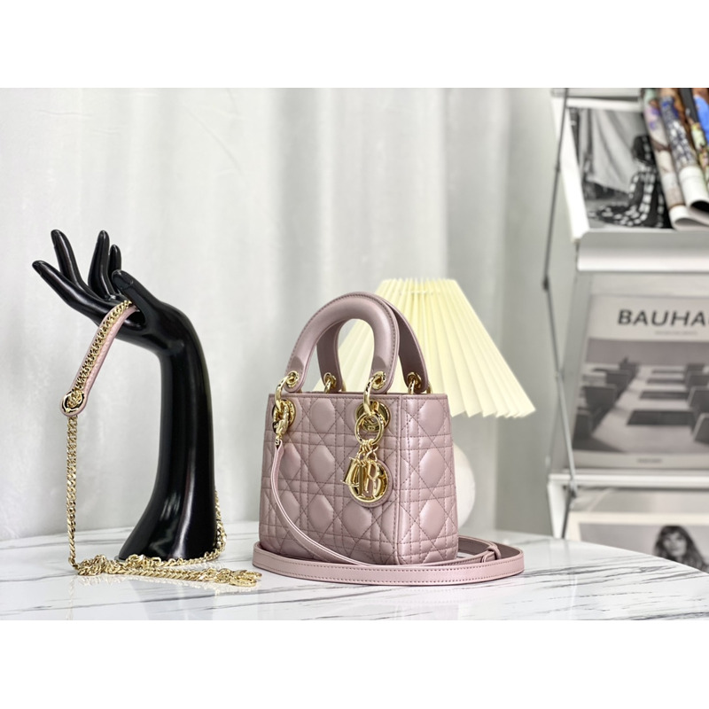 lady D*or lotus pink lamb bag