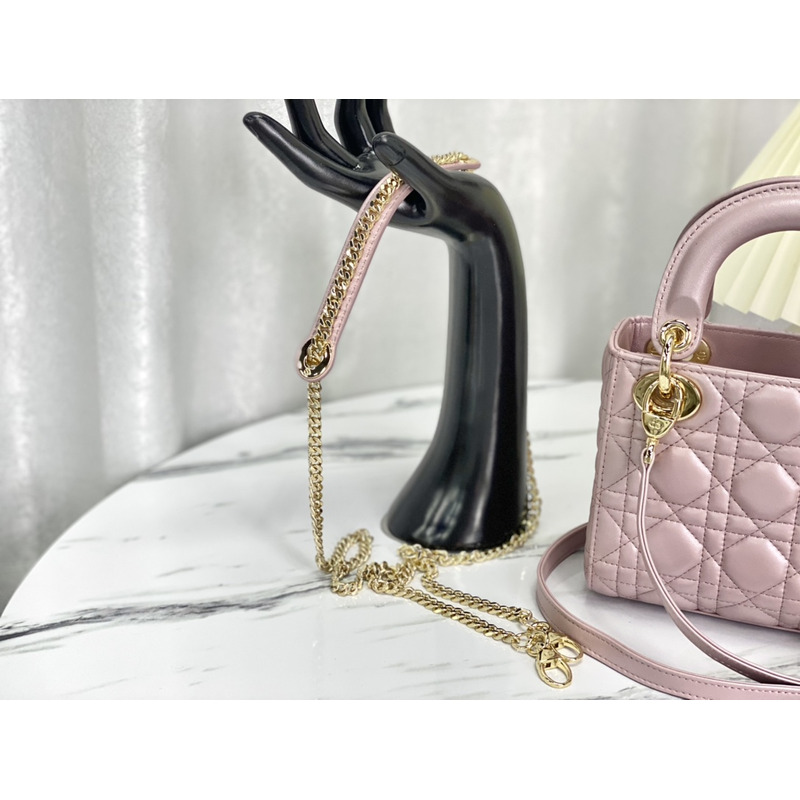 lady D*or lotus pink lamb bag