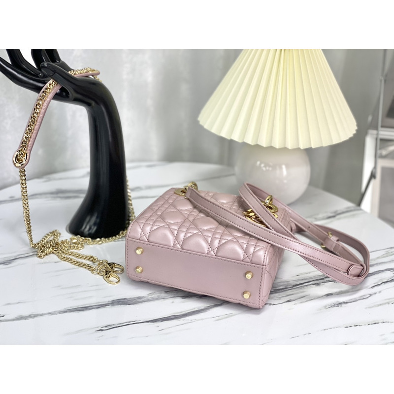 lady D*or lotus pink lamb bag