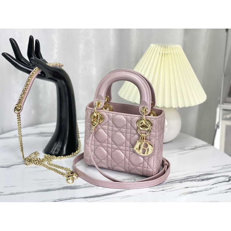 lady D*or lotus pink lamb bag