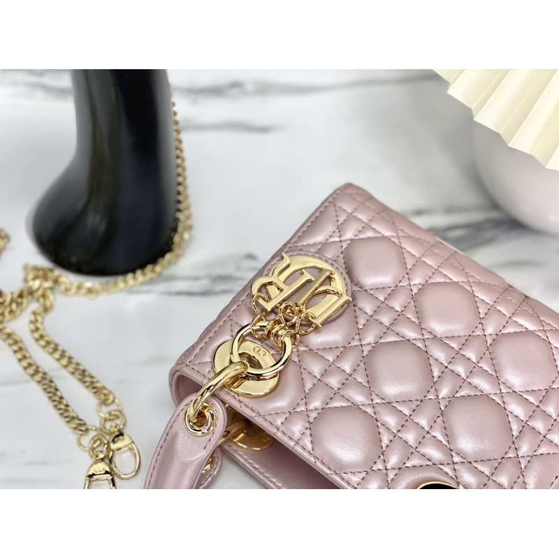 lady D*or lotus pink lamb bag