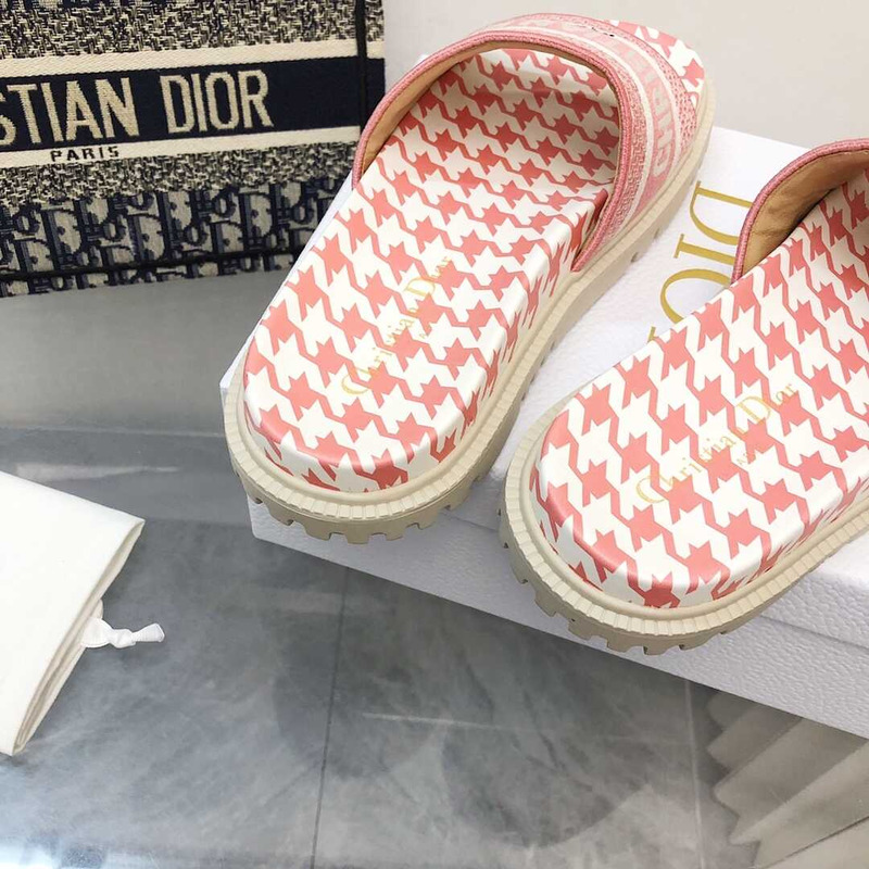 D*or leather sandals pink