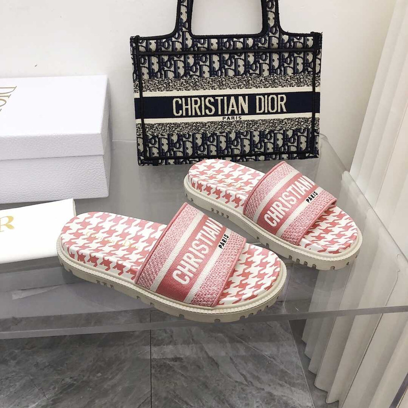 D*or leather sandals pink