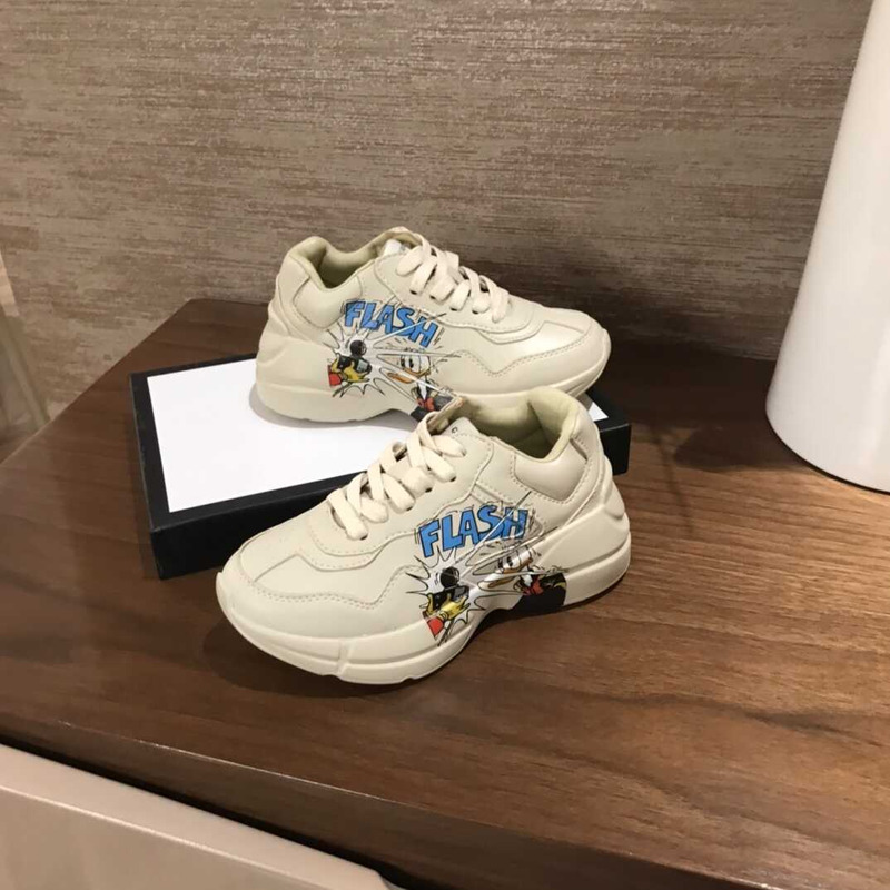 G*u*i rhyton x disney donald duck kids sneakers