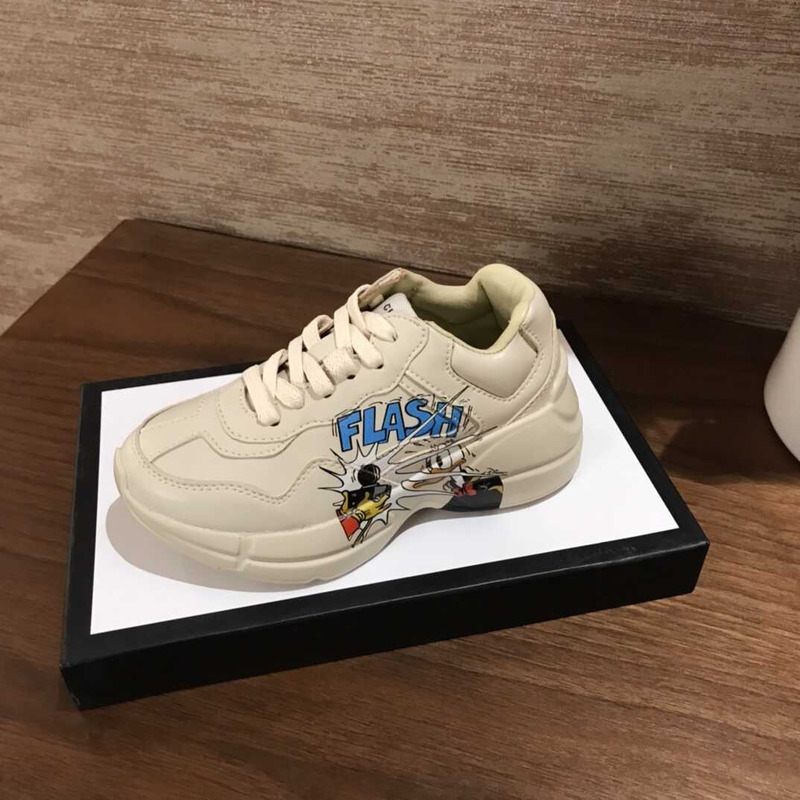 G*u*i rhyton x disney donald duck kids sneakers