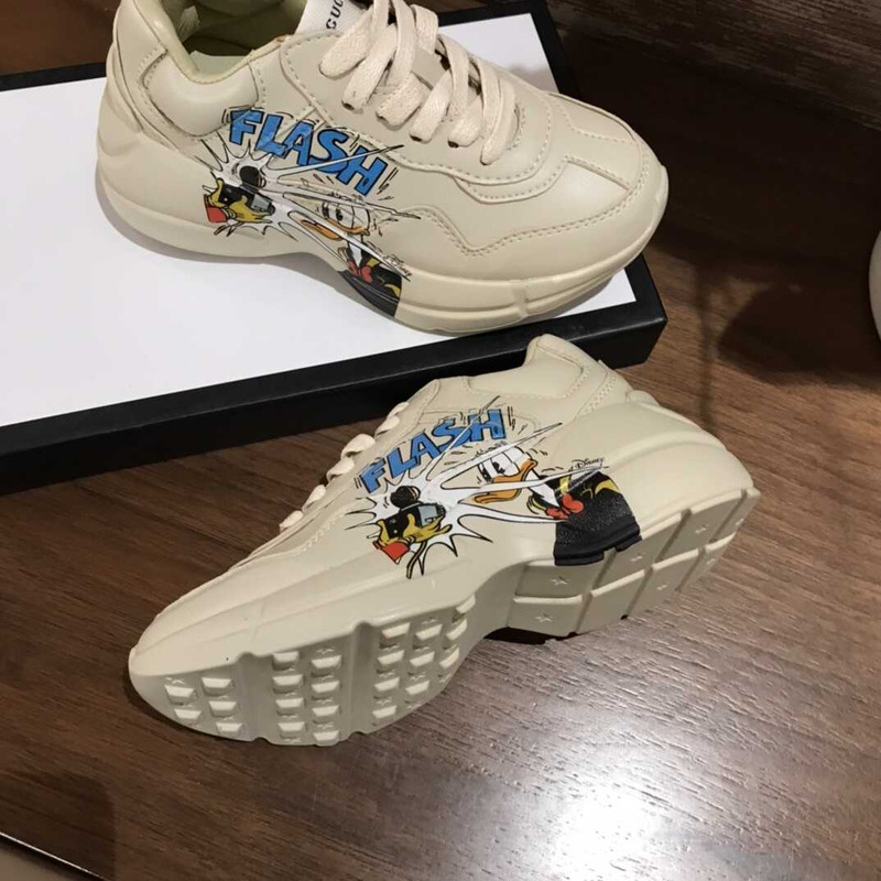 G*u*i rhyton x disney donald duck kids sneakers