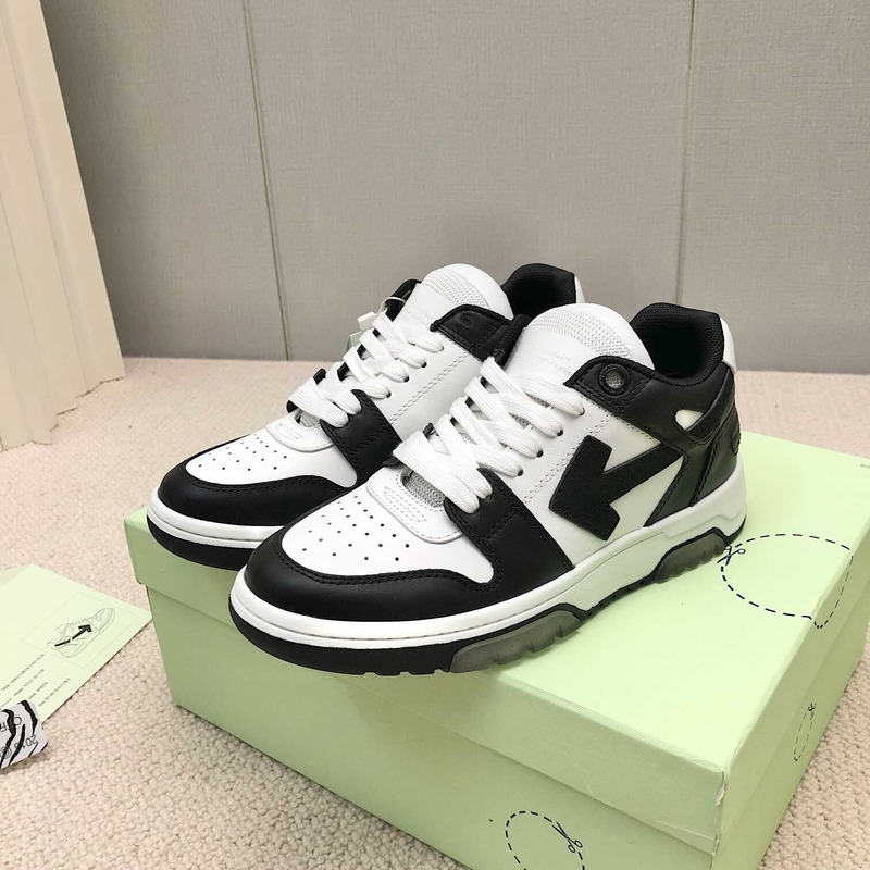 Off White Out Of Office OOO Low Tops White Black