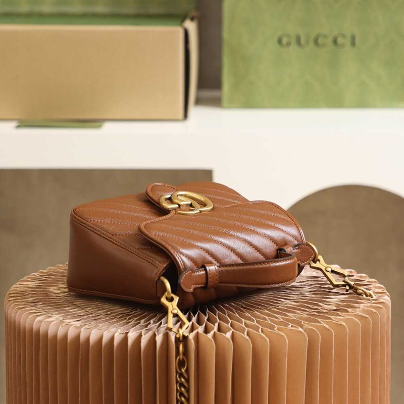 G*u*i gg marmont mini top handle bag brown