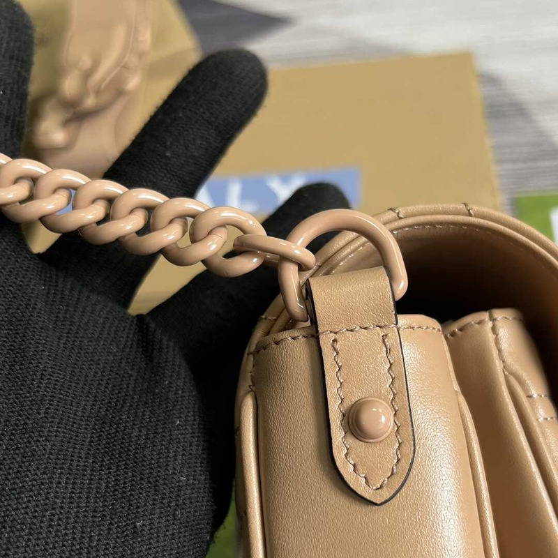 G*u*i gg marmont matelassé shoulder bag brown
