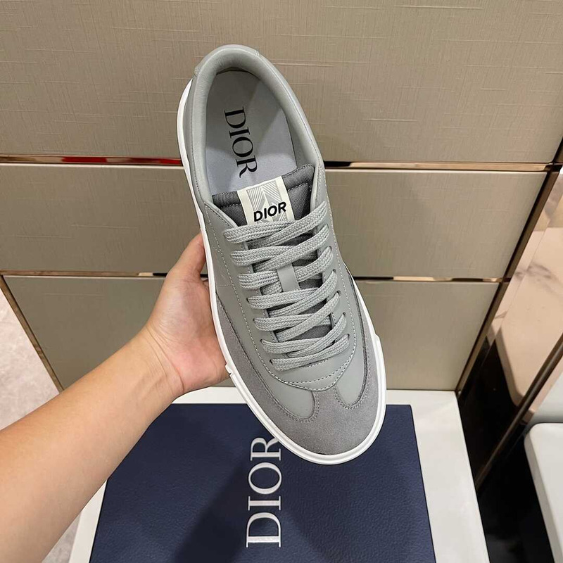 D*or b101 sneakers smooth calfskin nubuck gray