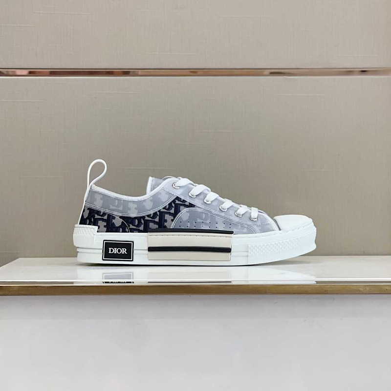 D*or essentials b23 lowtop sneaker black and white D*or oblique canvas white