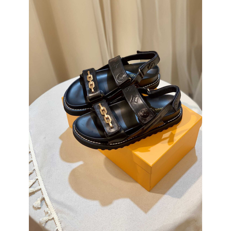 l**is V*t*n monogram casual style plain leather party style black