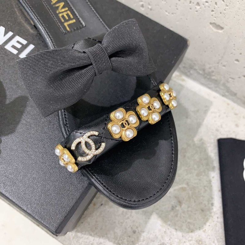 Ch*el  casual style party style office style elegant style mules black