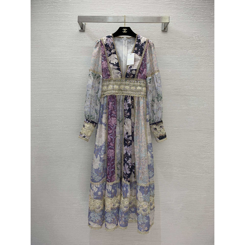 Zimmermann Celestial Silk Minidress Floral