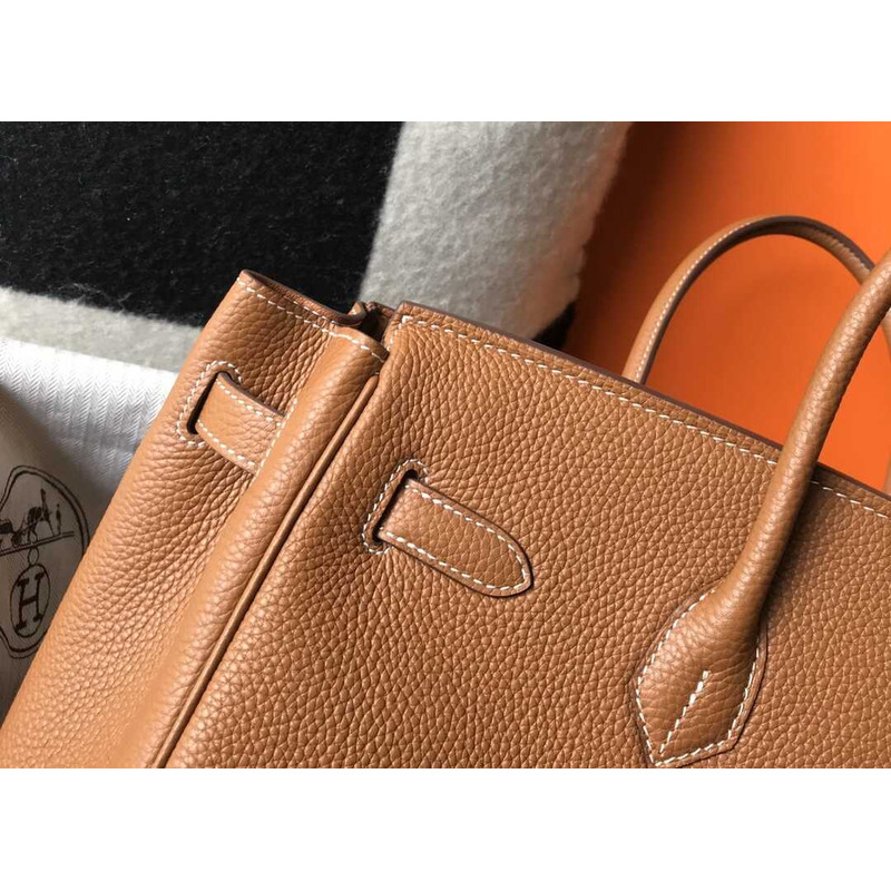 H**mes birkin togo 35 gris tourterelle brown